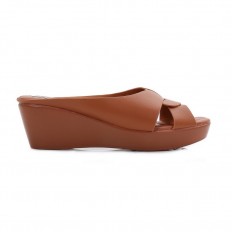Leather wedge shoes in...
