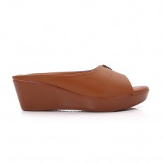 Leather open toe wedge...