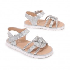 Shiny girls' sandals for...