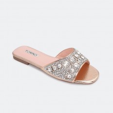 slide slipper with crystal
