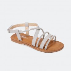 sandal with leather strips...
