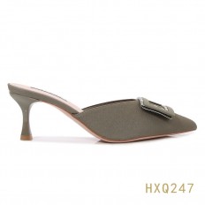 Women low-heeled mules with...