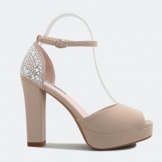 Leather high-heeled...