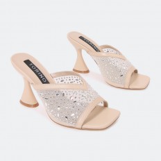 LXQ1537 heels slippers with...