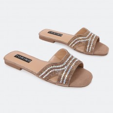 FX2581 Shiny flat slippers...