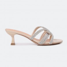 Small heel slippers with...