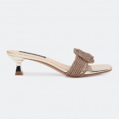 HXQ466 Heeled slippers with...