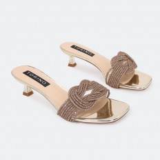 HXQ466 Heeled slippers with...