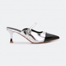 HXQB47 Shiny heel slippers...