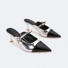 HXQB47 Shiny heel slippers...