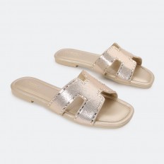 OX2790 نعال مسطح مزين بالستراس