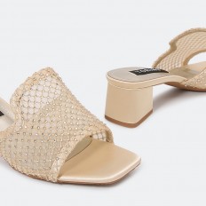 QXQ1670 Strass heel slippers