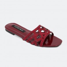 ZX2624 Shiny flat slippers...