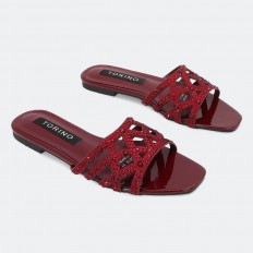 ZX2624 Shiny flat slippers...