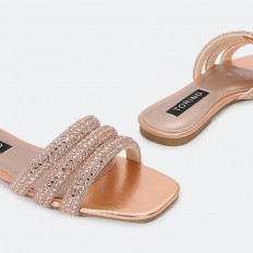 ZX2655 نعال مسطح أنيق مزين...