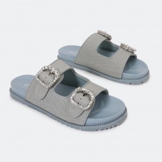 ZX2766 نعال جلد كاجوال بحزامين