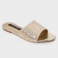 ZX2821 نعال مسطح أنيق وبراق