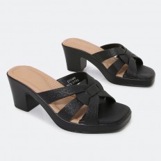KXQ1489 Wide heel slippers...