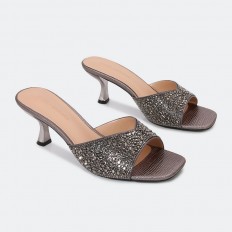 BXQ1756 Shiny mid-heel...