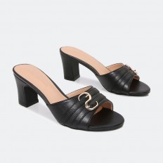 BXQ1768 Wide heel slippers...