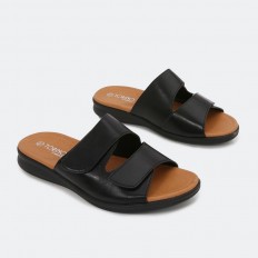 slide slipper with double...