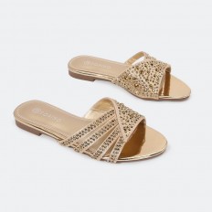 G-M-L722 Girls ' flat shiny...