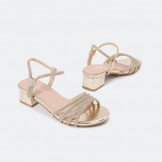 sandal from strips of...