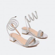 trendy sandal with spiral...