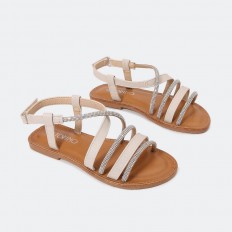 sandal with leather strips...