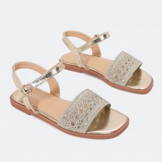 GML855 Girls lace toe flat...