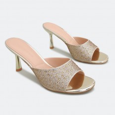 chic mule heels with...