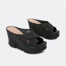 KR572 Wedge slippers with a...