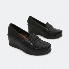 leather shoes with elegant...