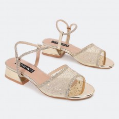 WSQ668 Tulle Round Toe Sandals