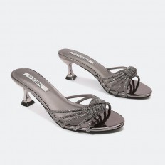 slipper with strips of...