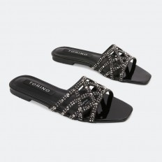 ZX2624 Shiny flat slippers...
