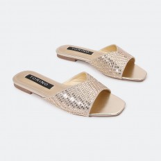ZX2718 نعال فلات أنيق مزين...