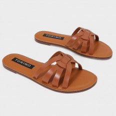 ZX2879 flat slippers with...