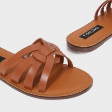 ZX2879 flat slippers with...