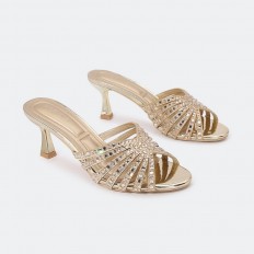 ZXQ1681 Shiny heel slippers...