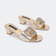 FXQ1622 Heel slippers with...