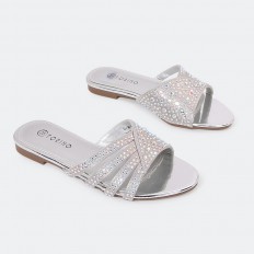 G-M-L722 Girls ' flat shiny...