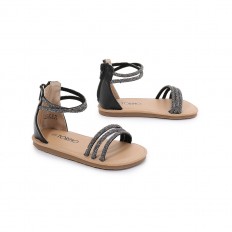 Open toe girls shoes with a...