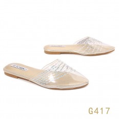 Transparent slip-on shoes...