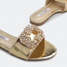 torino slipper with brooch