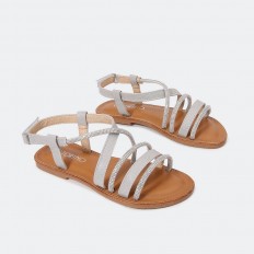 sandal with leather strips...