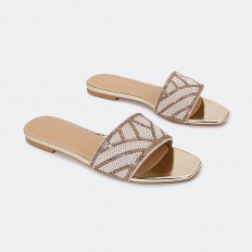 HX221 Shiny flat slippers...