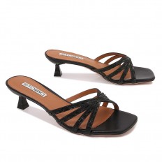 Heeled women's slide...