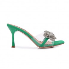 Transparent mid-heeled...