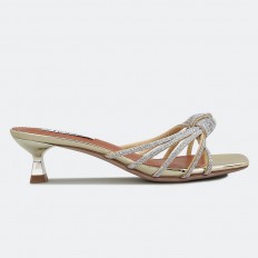 Shiny womens low-heeled...